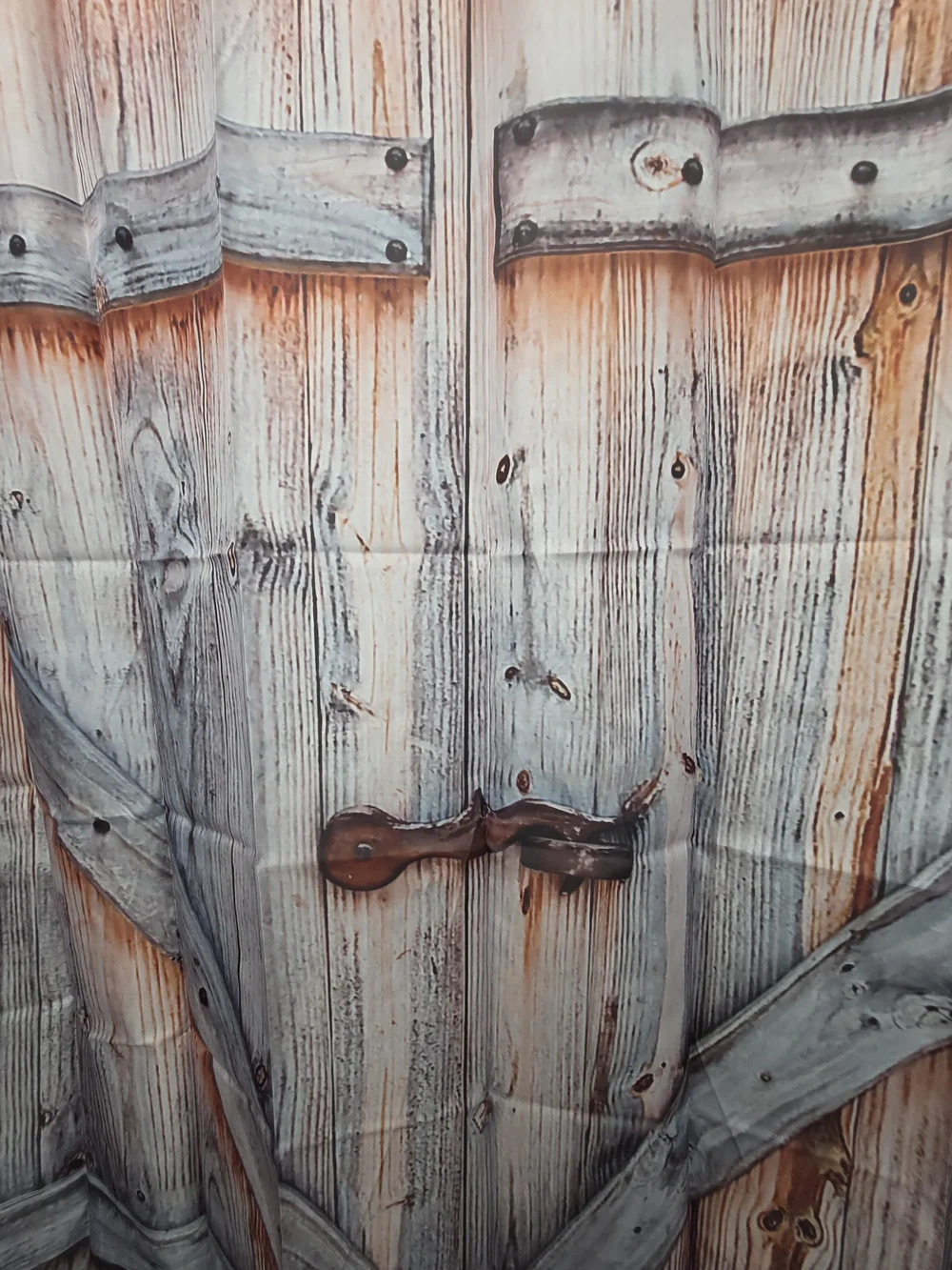Rustic Barnwood Shower Curtain - Brown and Gray